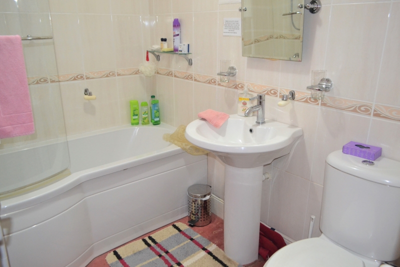 family room with en suite bathroom fridge, Tv , Guests can return at any time if they wish