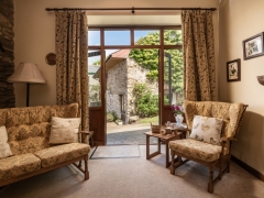 Granary lounge, wood burner free logs